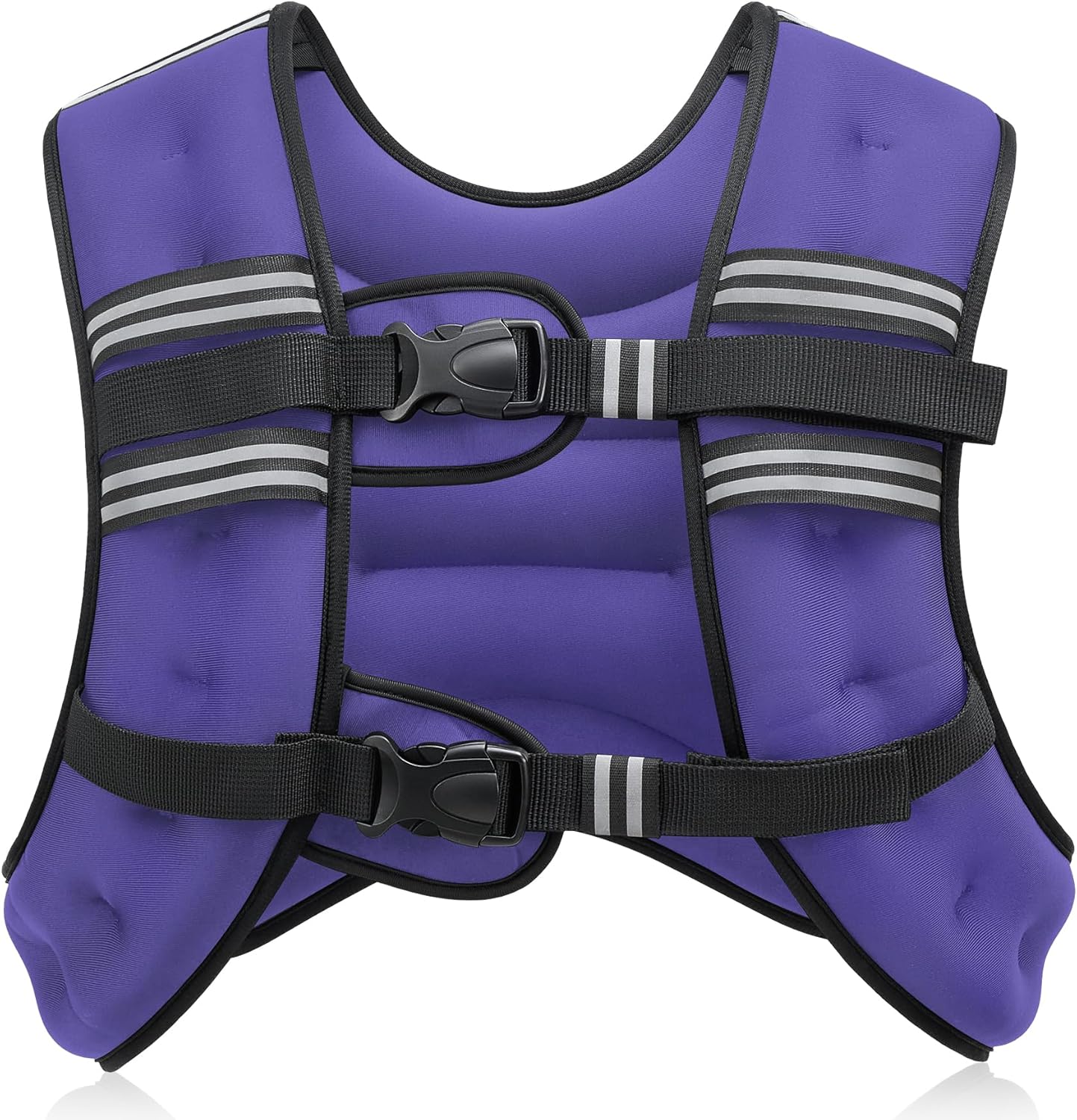 Weighted Vest, 6Lb/8Lb/12Lb/16Lb/20Lb/25Lb/30Lb Weight Vest with Reflective Stripe for Workout, Strength Training, Running, Fitness, Muscle Building, Weight Loss, Weightlifting