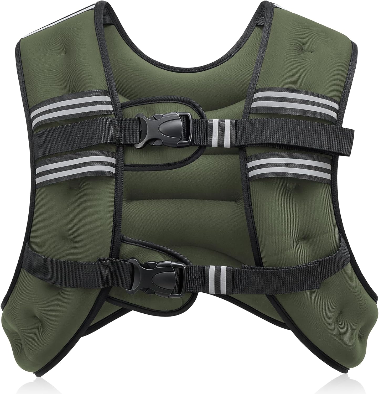 Weighted Vest, 6Lb/8Lb/12Lb/16Lb/20Lb/25Lb/30Lb Weight Vest with Reflective Stripe for Workout, Strength Training, Running, Fitness, Muscle Building, Weight Loss, Weightlifting
