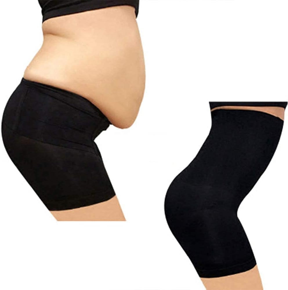 Women’S Body Shaper Shorts High Waist Shapewear Tummy Control Slimmer Power Panty Trainer Underwear plus Size, Black