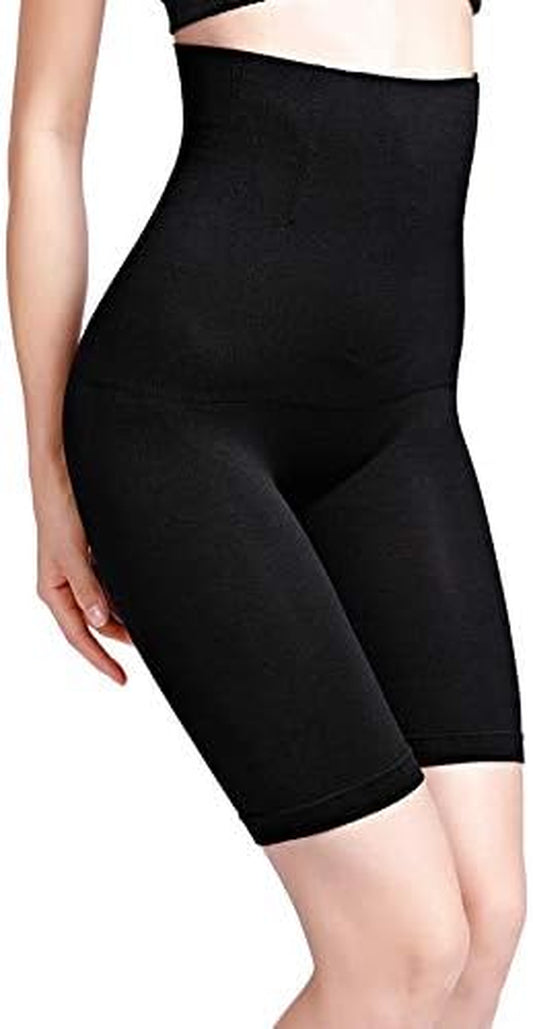 Women’S Body Shaper Shorts High Waist Shapewear Tummy Control Slimmer Power Panty Trainer Underwear plus Size, Black